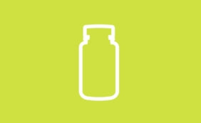 GoldBio Bottle Outline icon tile - Lime