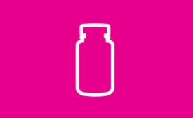 goldbio bottle outline icon tile - pink